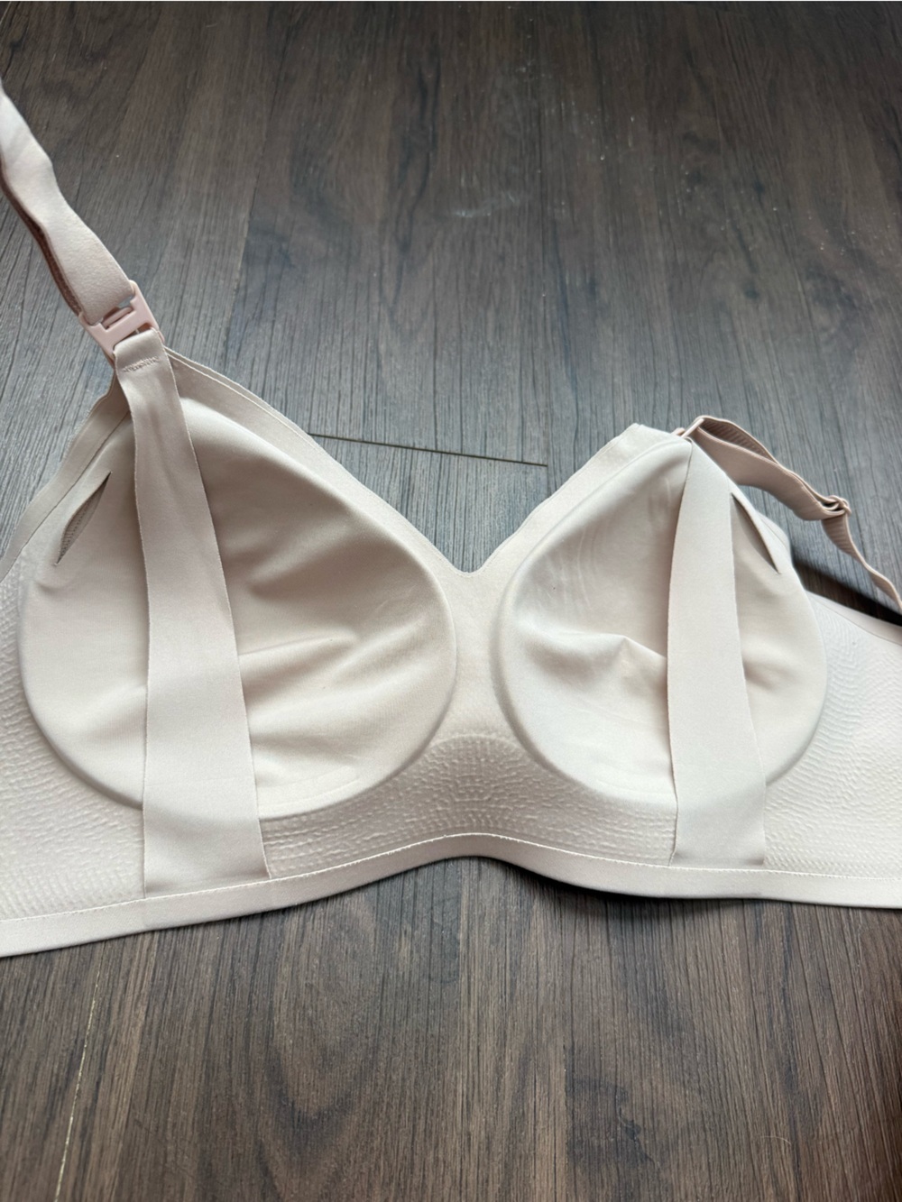 Momcozy Dusty Pink Seamless Nursing Bra 3D Molded Cups Wireless Easy Open - Picture 4 of 4